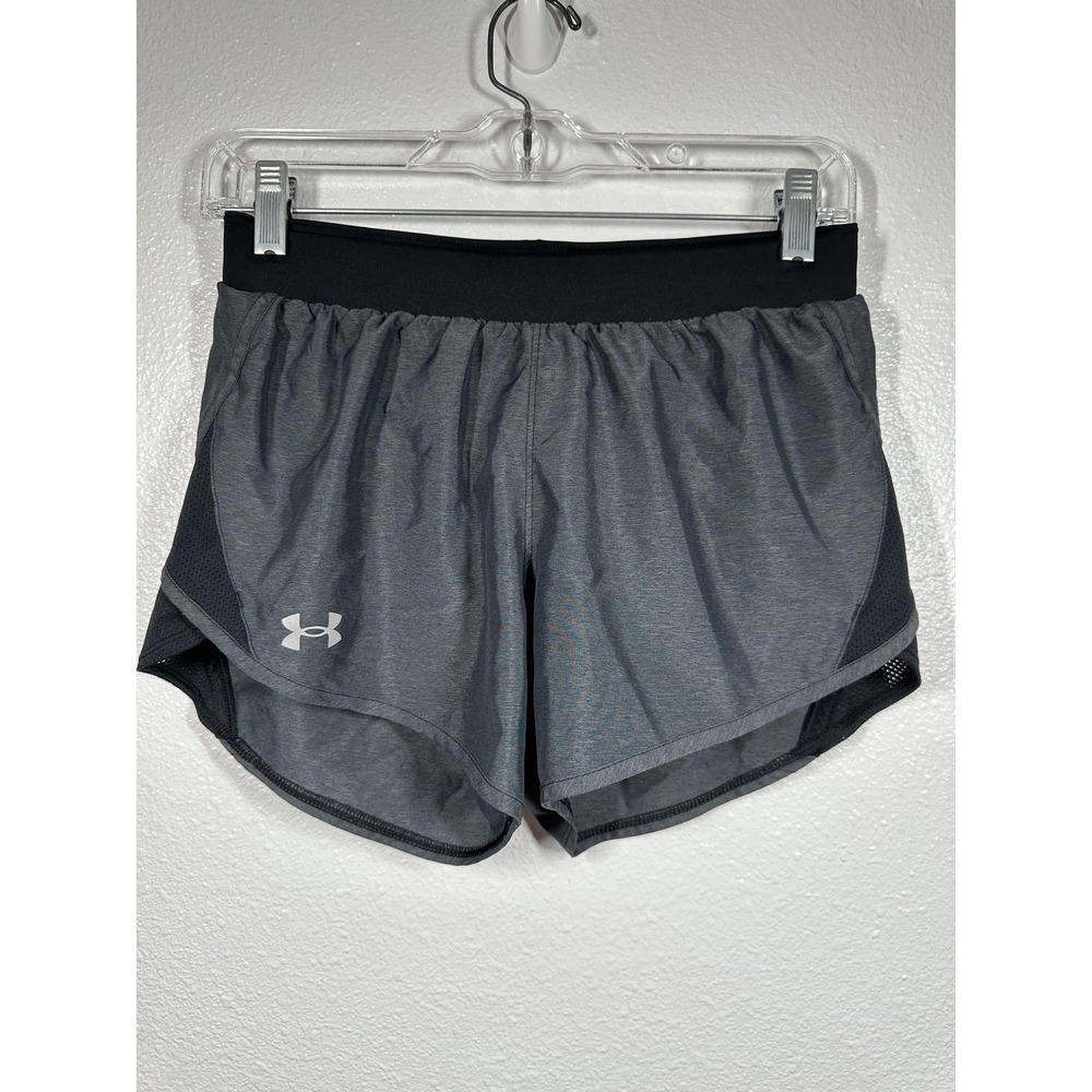 Under Armour Shorts Womens XS Gray Black HeatGear Loose Fit‎ Athletic Running